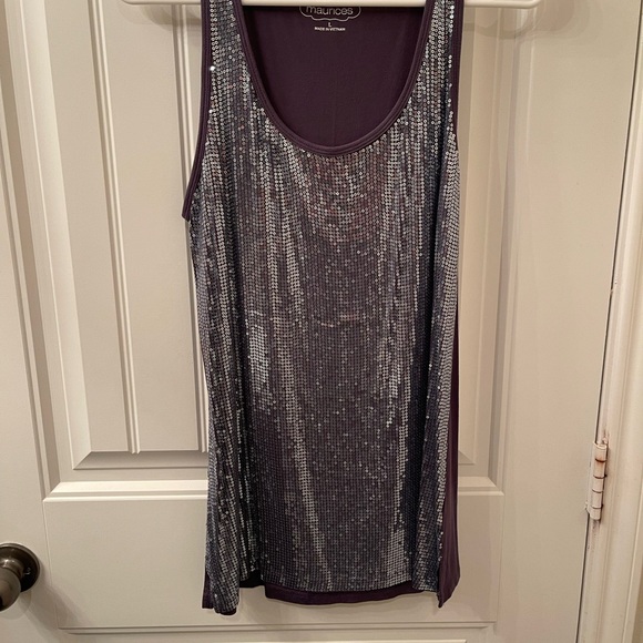 Maurices Tops - Maurices Sequin Tank Top - size large